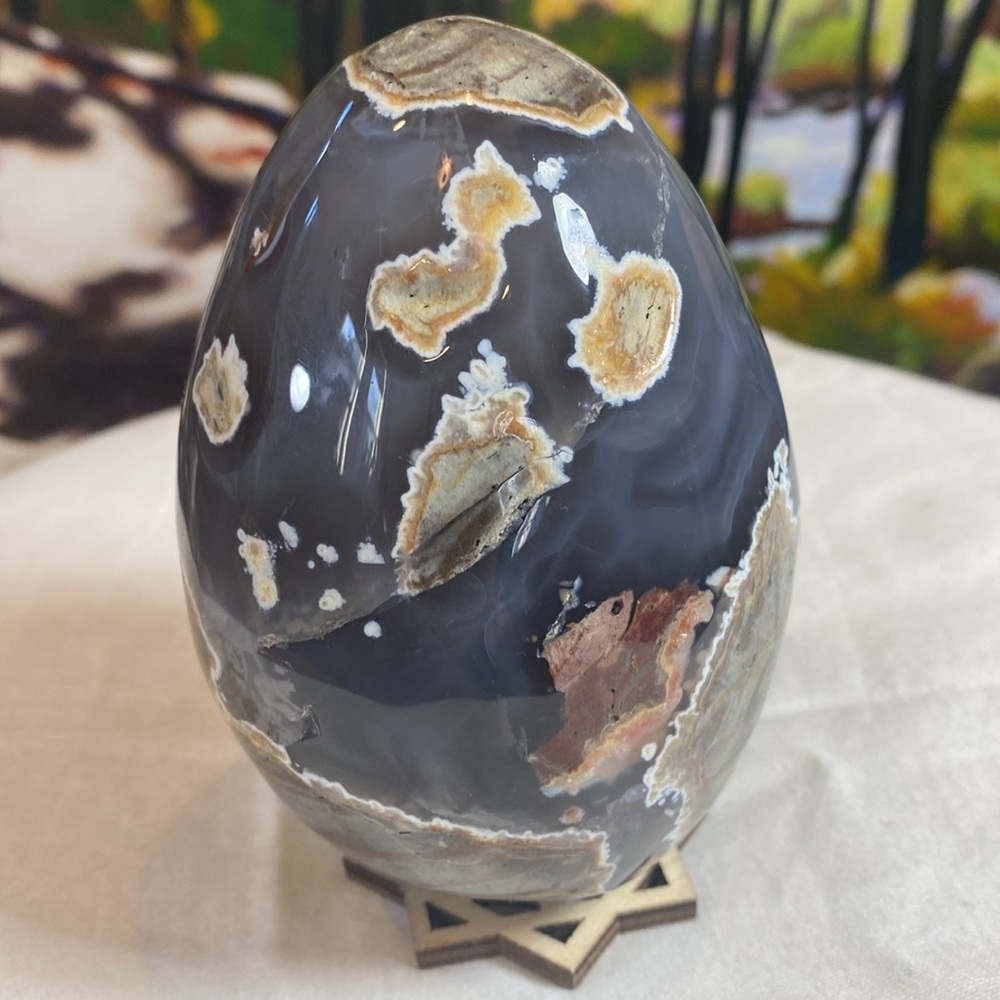 Volcano Agate Egg